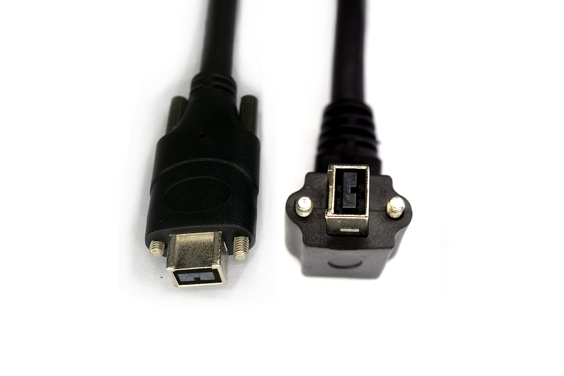 Firewire 9-pins R/A rechter kabel met vergrendelingsschroeven